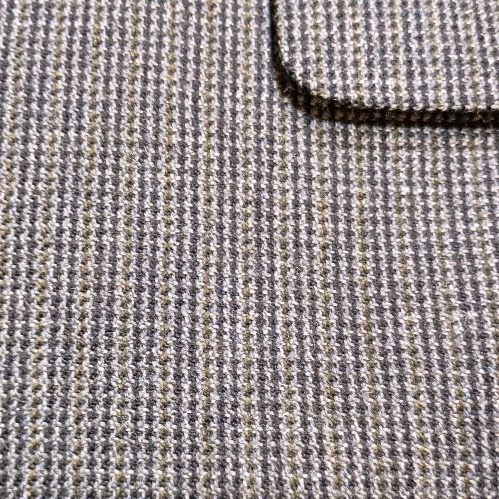 CHAPS Ralph Lauren Grey Tweed Wool Check Blazer Coat Men's 46R‎ Academia Office